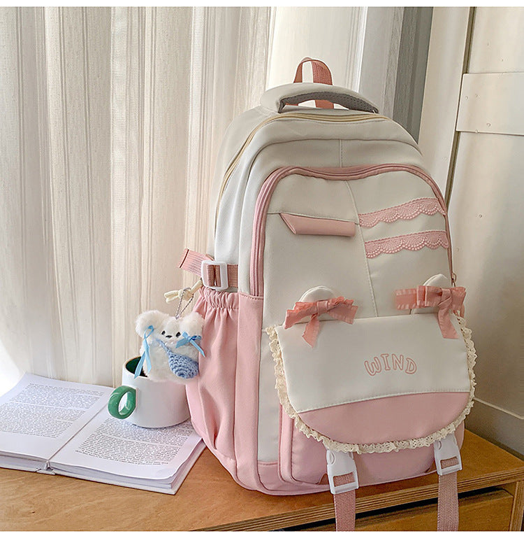 Wholesale Backpack Travel New Korean Style Fashion Large Capacity Junior High School and High School Student School Bag Leisure Travel School Bag