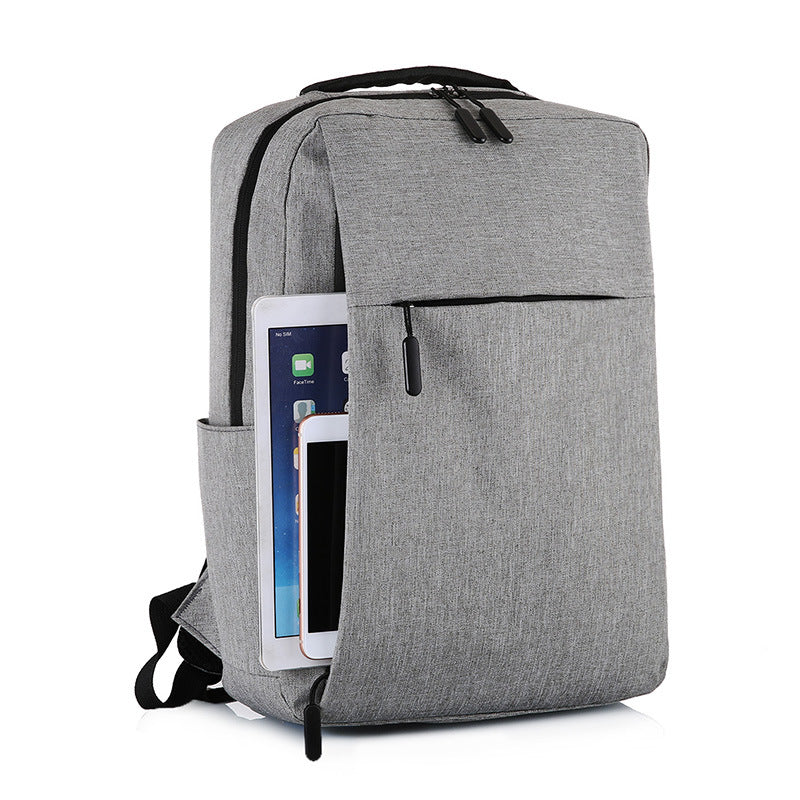 Backpack Solid Color Cross-Border Men's Business Casual Backpack Multi-Functional Business Trip Commuter Laptop Backpack
