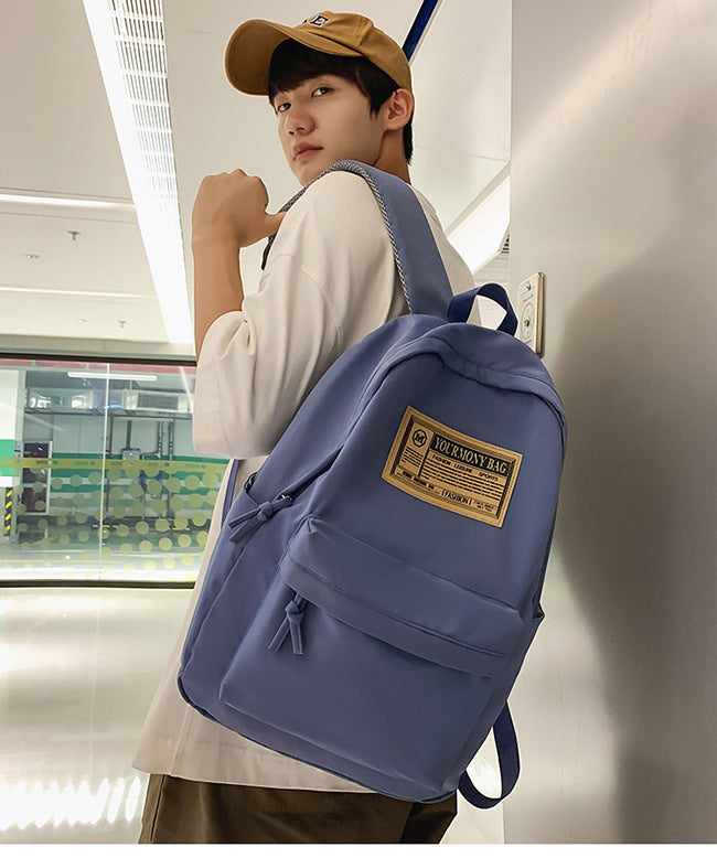 School Bag Female Campus Trendy Backpack 2025 New College Student Simple Junior High School High School Backpack Male Commuter Computer Bag