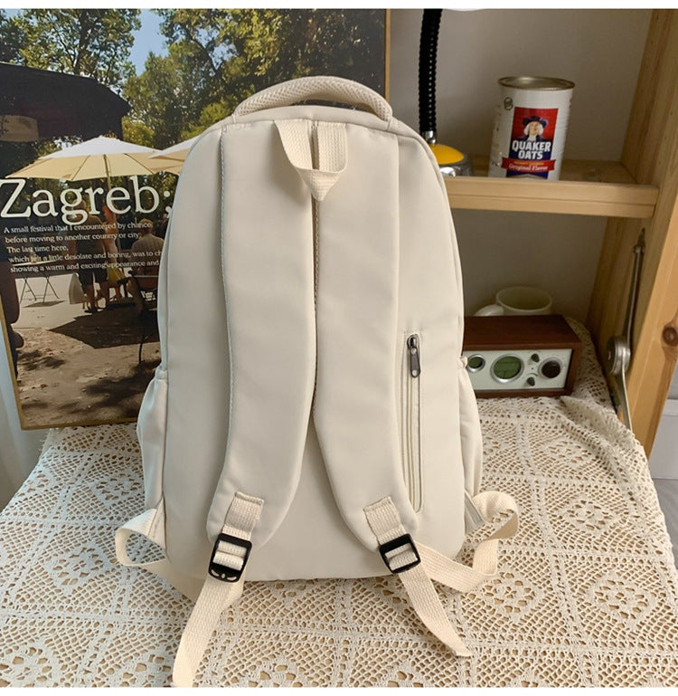 Simple Youth Campus Schoolbag Fashion Trend College Student Backpack Nylon Breathable Class Commuter Women Backpack