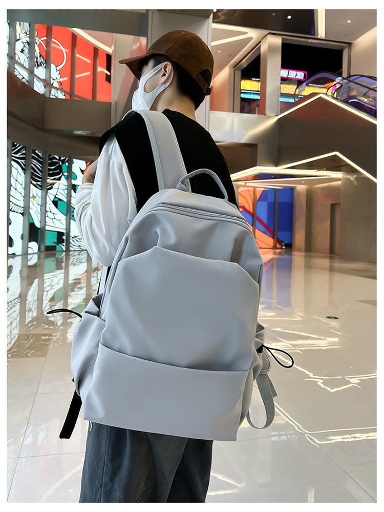 New Nylon Backpack Men's Computer Bag Men's Casual Senior high school College Student Schoolbag Simple Travel Backpack Wholesale
