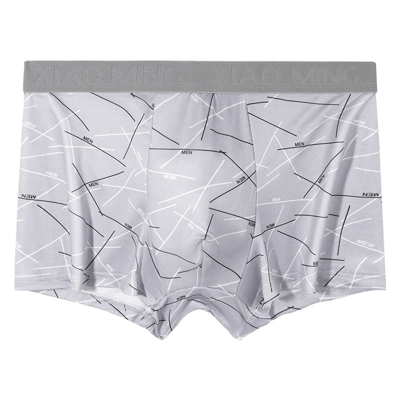 Foreign Trade Solid Color Milk Cotton High-end Men's Underwear Non-marking Breathable High-elastic plus size Loose Boxer Pants Boxer Pants