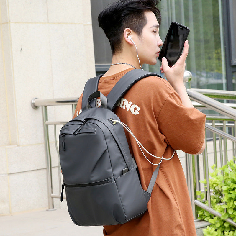 Large Capacity Schoolbag Junior High School Business Backpack Men's Advanced Sense Computer Bag Simple Lightweight New Cross-border Backpack