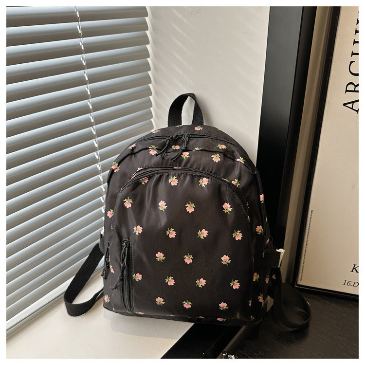 Fashionable and Simple Printed Backpack, Trendy and Trendy, Lightweight, Large-Capacity, Personalized School Bag for Middle School Students, Women's Backpack