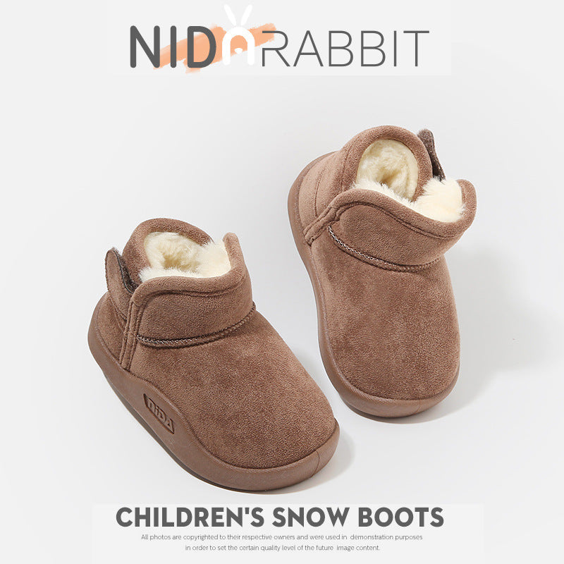 Children's Snow Boots Girls fleece-lined Thickened Boys Snow Cotton Children 2024 New Winter Big Cotton Shoes for Boys