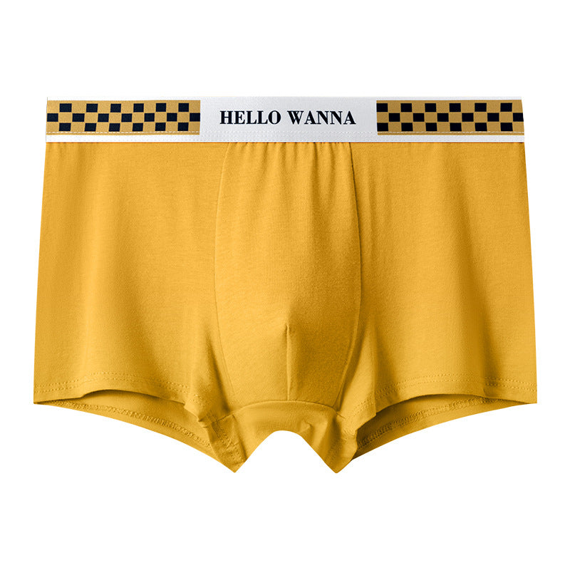 Summer Fashion Men's Underwear Double-Layer Moisture-Absorbent Inner Crotch Breathable Skin-Friendly Comfortable Mid-Waist Boxer Briefs for Men Ready for Sale