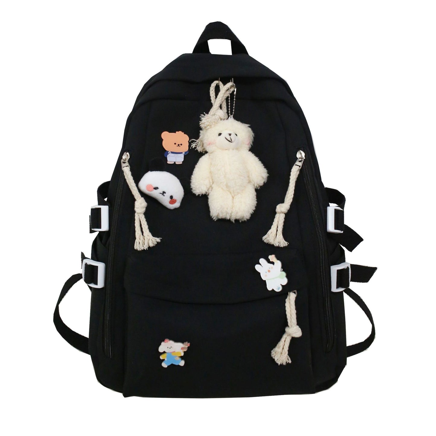 Japanese-Style Ins School Bag for Middle School Girls, High School Students, and College Students, Large Capacity, Simple Backpack, Double Shoulder Bag