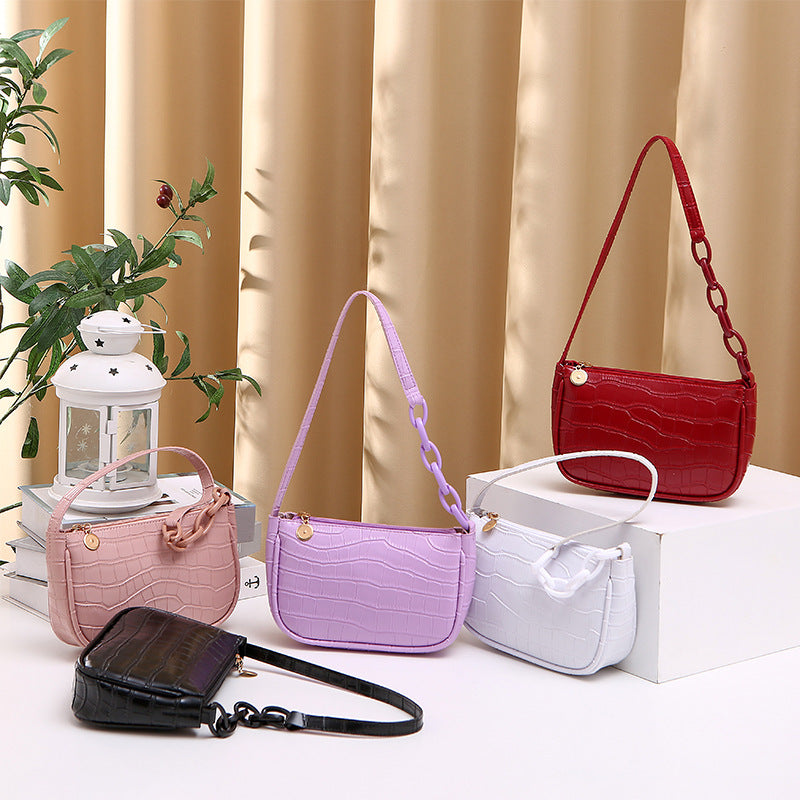 Hobo Underarm Bag 2026 Ladies Handbags Crocodile Pattern Underarm Bag Fashionable Internet Celebrity Women's Shoulder Bag