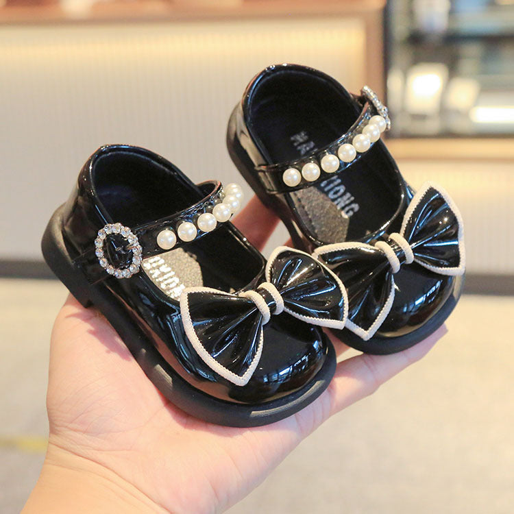 Spring and autumn baby girl's shoes 1-2-year-old Red children's princess shoes non-slip soft bottom baby toddler shoes