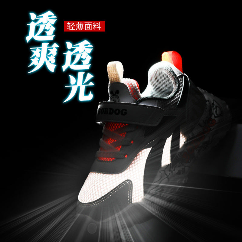 Children's Shoes 25 Spring and Autumn New Breathable Mesh Shoes Boys Shoes Anti-slip Mesh Surface Middle and Large Children's Leisure sneaker Soft