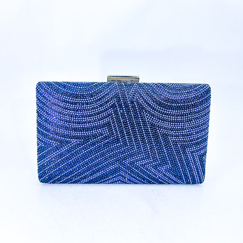 Cross-border new in stock evening bag women's diamond-embedded chain banquet small bag dress bag Clutch evening bag Clutch