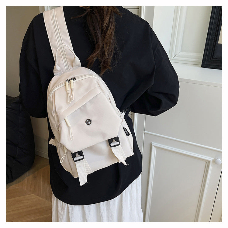 2025 Summer Workwear Style Simple Student School Bag Fashionable Oxford Cloth Backpack Outdoor Leisure Travel Backpack