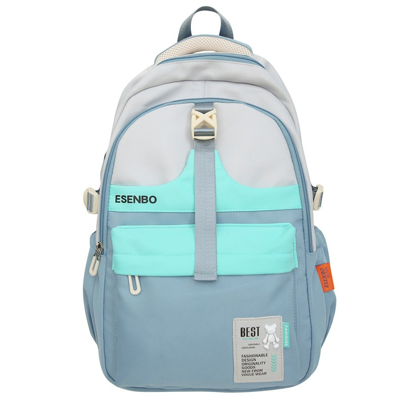 Schoolbag Women's Korean-style Harajuku Backpack Campus Style Junior High School Senior high school Student Schoolbag Simple Fashionable Large Capacity Backpack