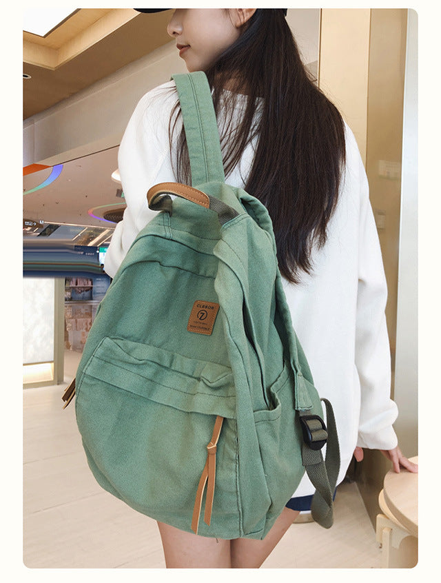 Schoolbags for Men and Women, Backpacks for Middle and High School Students, Travel Lightweight Backpacks, Large-Capacity Casual Canvas Travel Bags