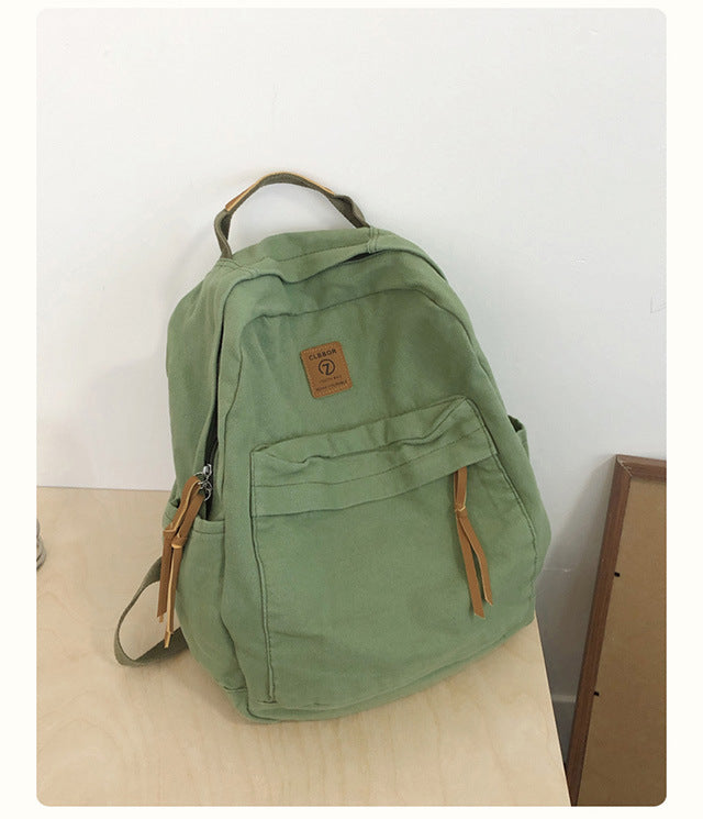 Schoolbags for Men and Women, Backpacks for Middle and High School Students, Travel Lightweight Backpacks, Large-Capacity Casual Canvas Travel Bags