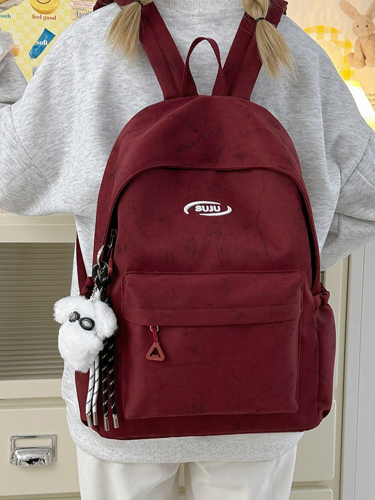 Korean Style Japanese Niche Fashion Simple Tie-Dye Backpack for Middle and High School Students, Large Capacity College Student Backpack