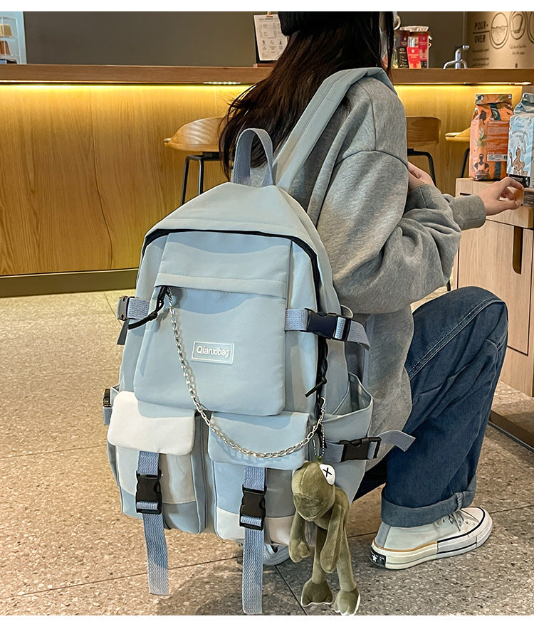 Original Niche Non-Colliding Trendy and Cool Boys' Schoolbags, Female Junior High School Students' Large-Capacity and Good-Looking High School Students' Backpacks