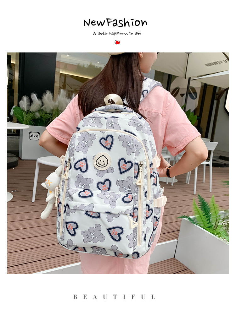 Student Schoolbag Japanese Style Simple Korean Style Backpack for Middle School Students and College Students Girls Cute Casual All-match Backpack