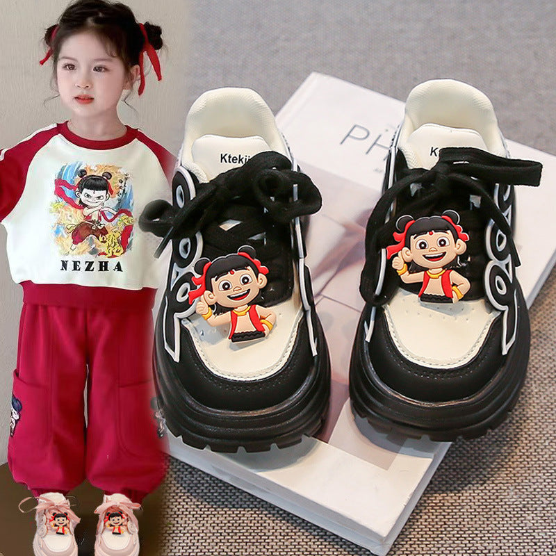 Which magic children's sneaker 2025 spring and autumn new girls' shoes cartoon children's baby shoes casual shoes
