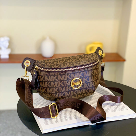 Brand Handbags for Women 2026 New Style Monogram Fashion Texture Retro Print Women's Chest Bag Versatile Shoulder Crossbody Bag
