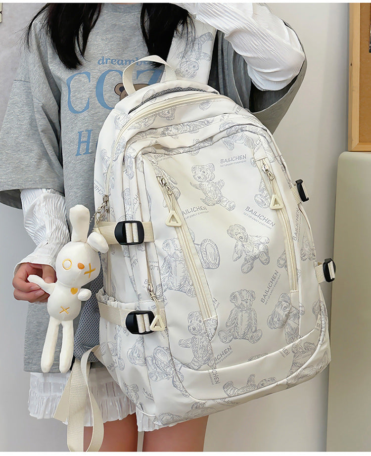Student Schoolbag Primary School Students Junior High School Students New Large Capacity Backpack Autumn New Breathable Comfortable Backpack