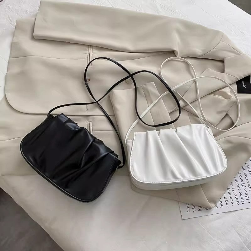High-End Bags for Women, Niche Women's Bags, 2025 New Trendy Versatile Pleated Cloud Bags, Single Shoulder Crossbody Underarm Bags