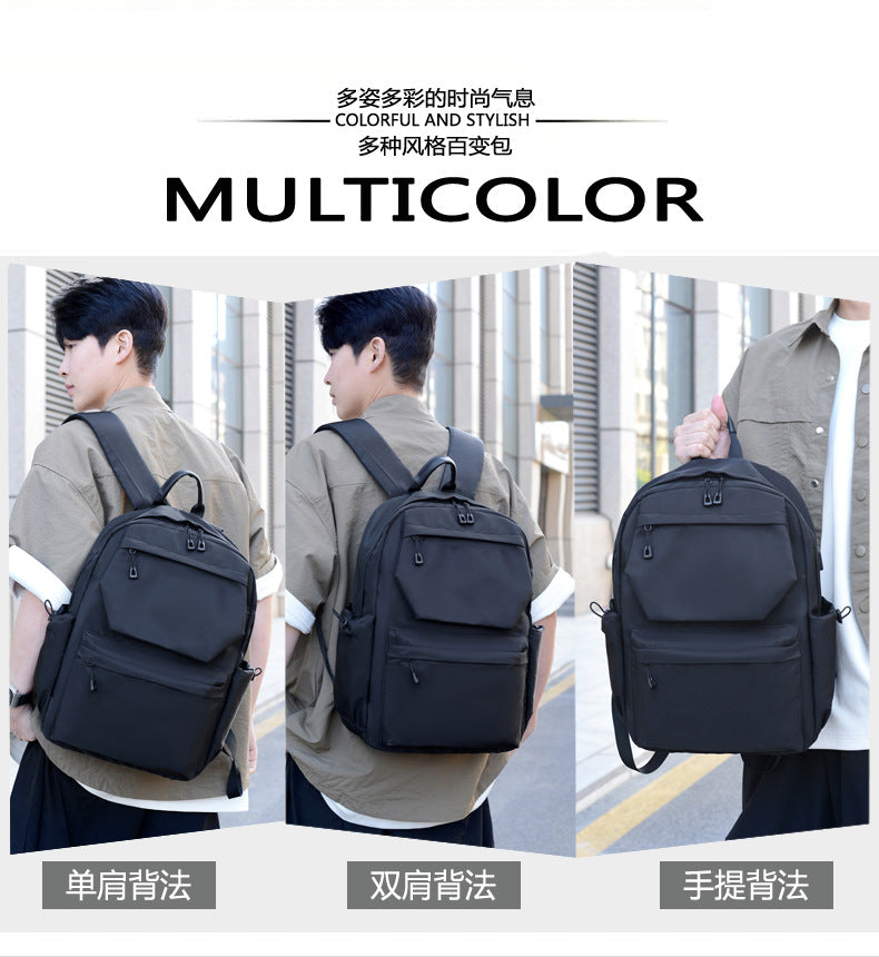 Printable Logo Backpack, Junior High School Student, High School Student, School Bag, Large Capacity Travel Bag, Casual Computer Backpack