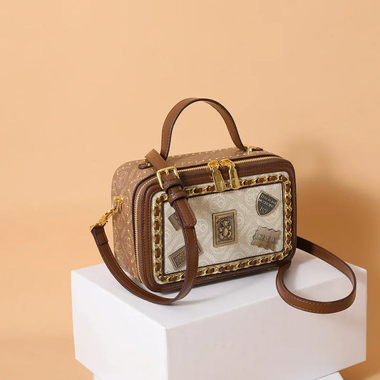 Bolso para mujer, nuevo bolso cuadrado pequeño y elegante de lujo ligero para mujer, versátil para ir al trabajo, bandolera/hombro portátil