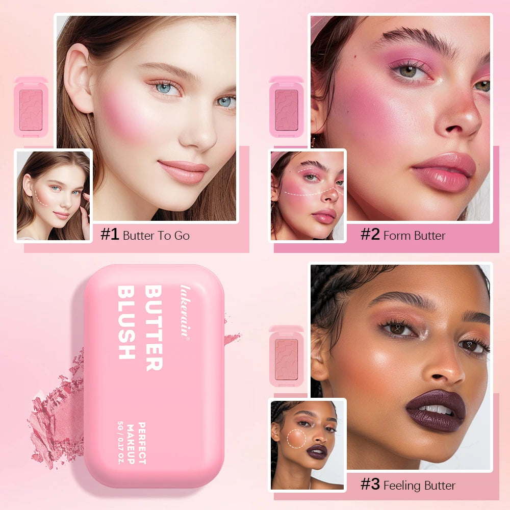 Matte Butter rubor Bronzer Longwear maquillaje facial con hasta 12 horas de uso fórmula vegana-Merry Butta