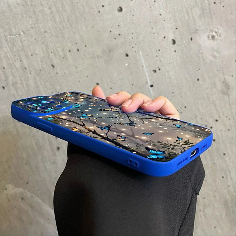 Funda para iPhone 16 The Dark Butterfly Pattern Funda de teléfono para iPhone 17 Air 15 14 13 12 11 Pro Max X XR XS 7 8 Plus SE2 16E
