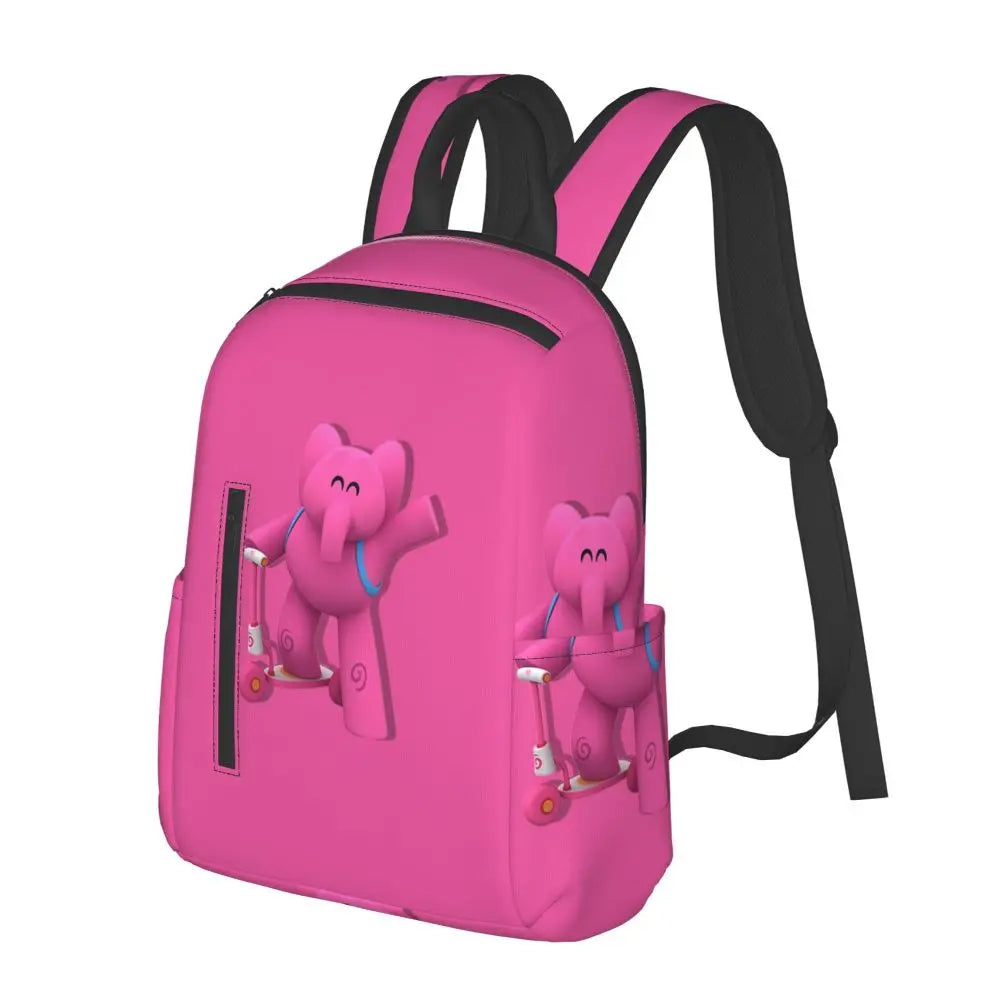 Mochila azul de dibujos animados de Pocoyo para niños, mochila de gran capacidad para niños, mochila escolar, bolsos de hombro para hombres y mujeres