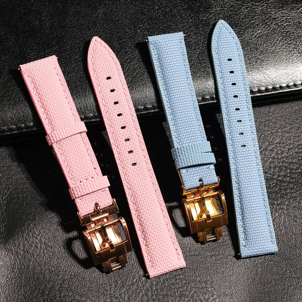 Correa de reloj de goma FKM de 18mm, 19mm, 20mm, 21mm y 22mm, compatible con Omega Seamaster 150 Omega Speedmaster Swatch