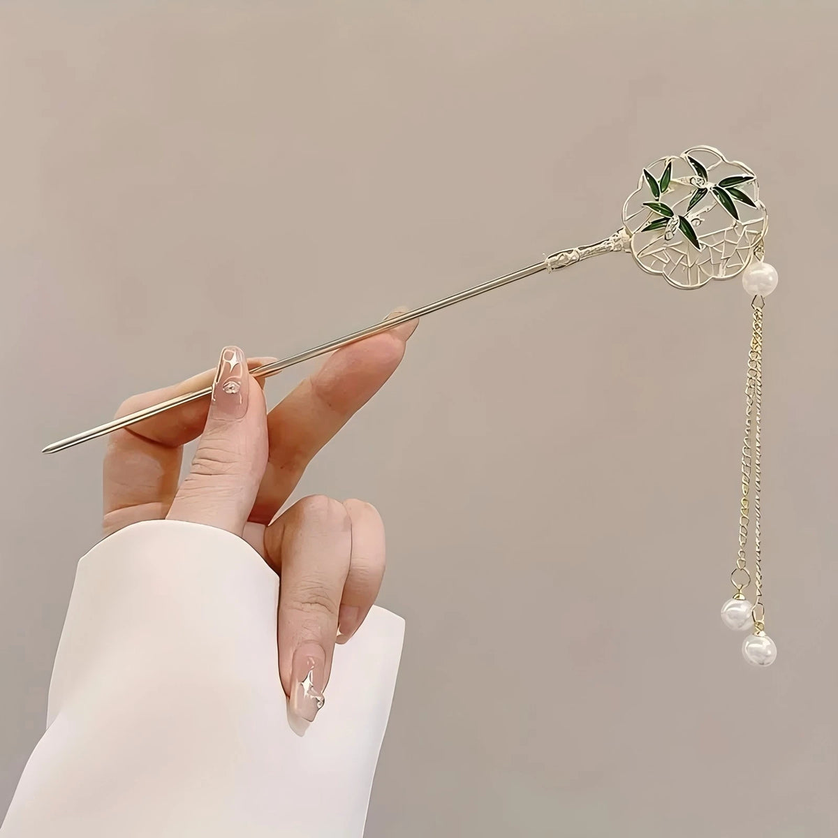 1/6 Uds. Palo para el pelo con borlas de estilo chino elegante, accesorio de peinado con diseño Floral tradicional, joyería para mujer, horquilla para el pelo