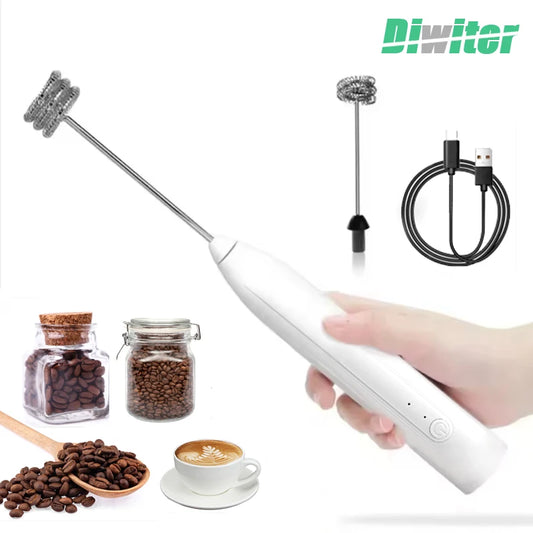 Artículos de cocina de 3 velocidades, batidor de huevos eléctrico con carga USB, Mini licuadora, accesorios de cocina, mezclador, utensilios para el hogar, barra de doble cabezal