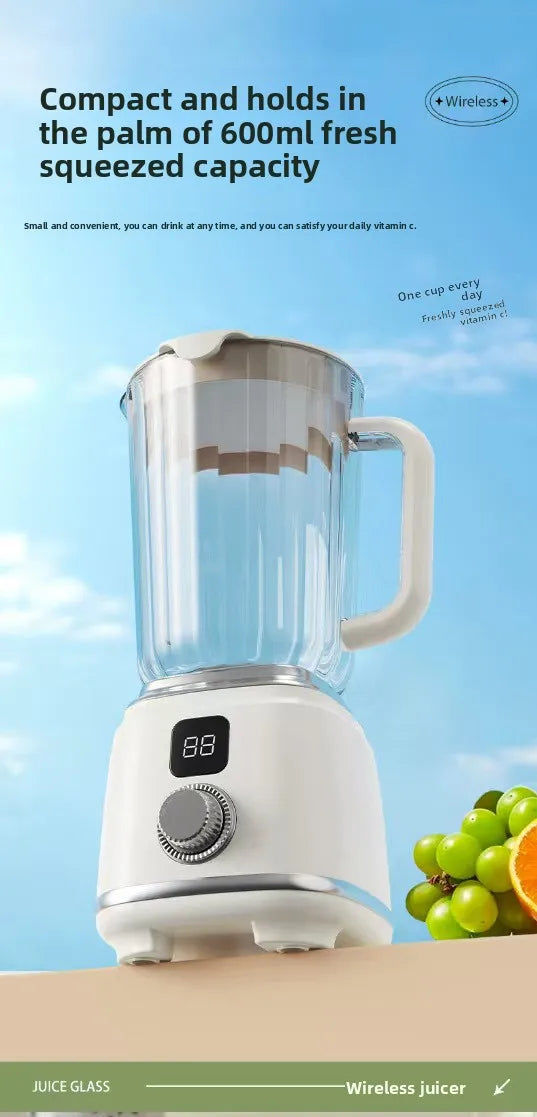 Nuevo extractor de jugo original para el hogar, máquina de procesamiento de frutas y jugo totalmente automática, licuadora de jugo portátil, hoja de acero inoxidable