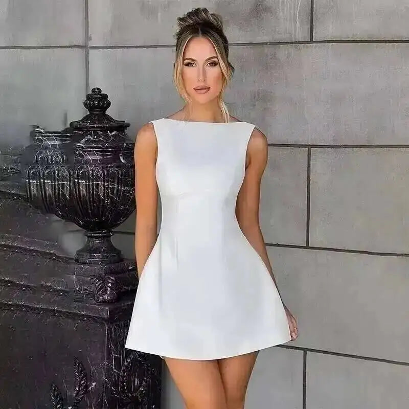 Townlike-vestido sin mangas de verano para mujer, traje Sexy con tirantes y espalda descubierta, 2024