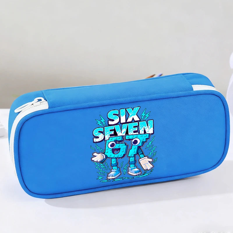 Estuches para lápices Ruba A Brainrot, dibujos animados 67 Six Seven, bolsas para bolígrafos de gran capacidad, bolsa para lápices para niños y niñas, suministros de papelería escolar, regalo