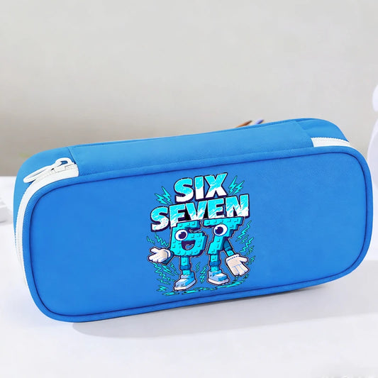 Estuches para lápices Ruba A Brainrot, dibujos animados 67 Six Seven, bolsas para bolígrafos de gran capacidad, bolsa para lápices para niños y niñas, suministros de papelería escolar, regalo