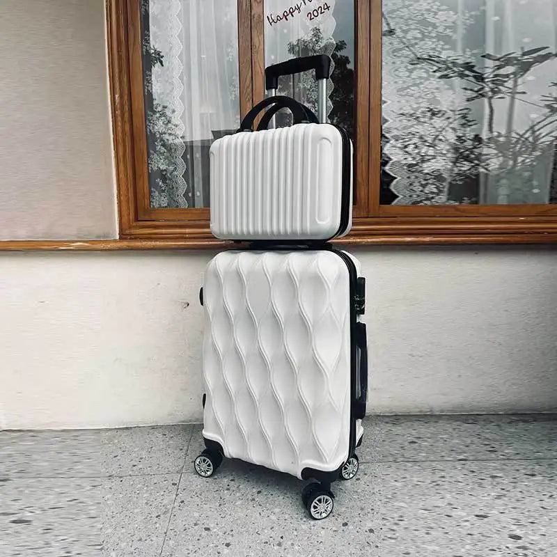 Juego de Maletas de Viaje de Cuatro Piezas con Ruedas Universales ABS, Juego de Maletas de Mano para Viajes y Viajes de Negocios en Tamaños de 14, 20, 24 y 28 Pulgadas
