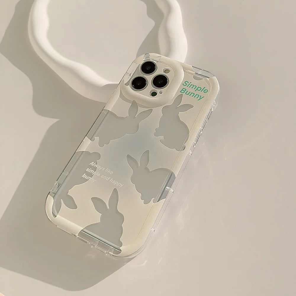 Funda de teléfono con estampado de conejito para Samsung Galaxy S25 S24 S23 S22 S21 S20 Plus Ultra FE A73 A72 A71 A52 A51 A32 Note 20 Airbag