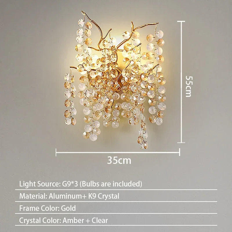 Candelabro de techo moderno para sala de estar, lámpara colgante de cristal de lujo para decoración Interior de Hotel y cocina, accesorio de iluminación