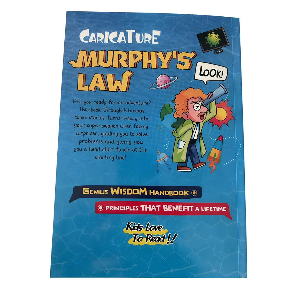 Cómic de la Ley de Murphy para niños de 8 a 12 años, novela gráfica que explica los principios de la vida, conceptos educativos divertidos ilustrados