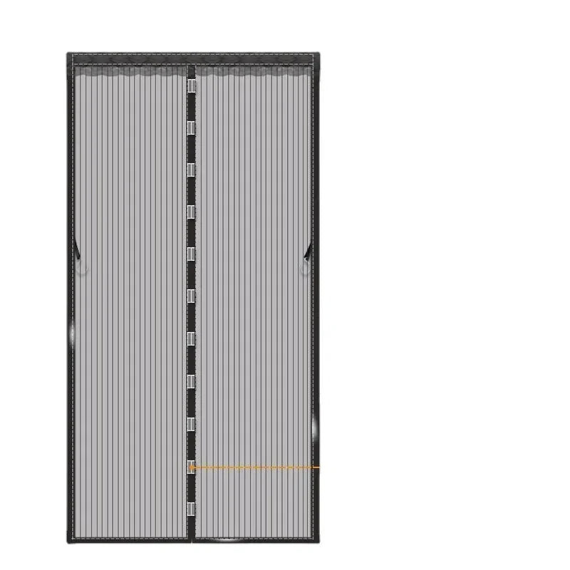 Cortina de malla para puerta con pantalla magnética de alta resistencia, mosquitera, partición manos libres, cortina de puerta a rayas silenciosa, ventilación para dormitorio