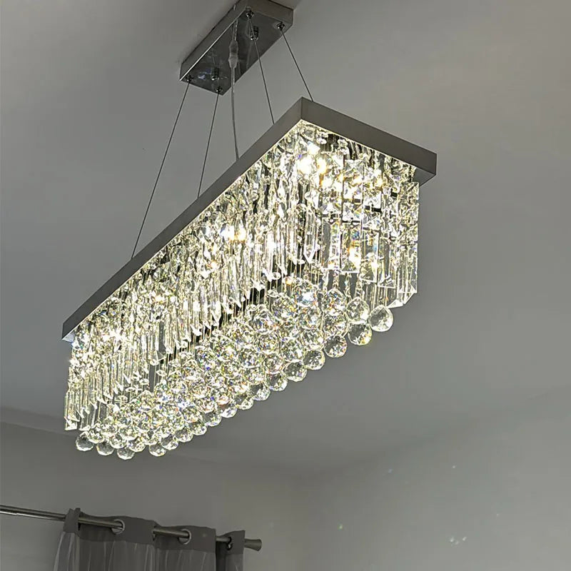 Lámpara LED de cristal moderna para comedor, lámpara colgante para el hogar, sala de estar, comedor, luces domésticas para dormitorio y cocina