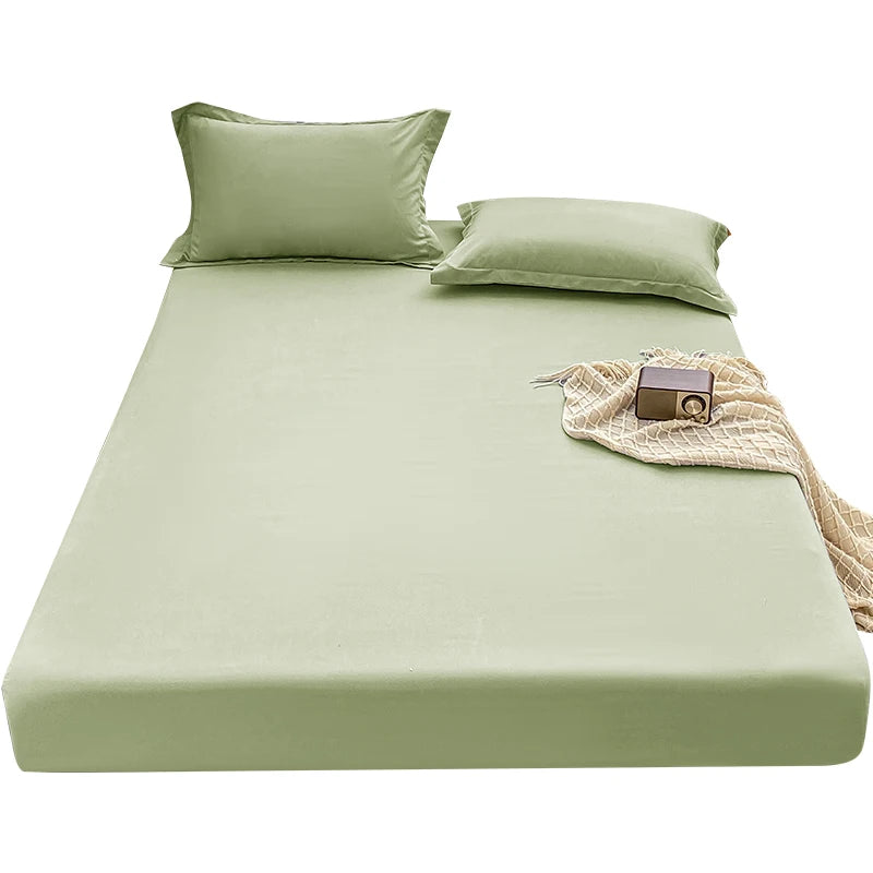 Sábana bajera cepillada de color sólido de primera calidad, tejido de satén ultrasuave para noches acogedoras: ropa de cama hipoalergénica y de fácil cuidado