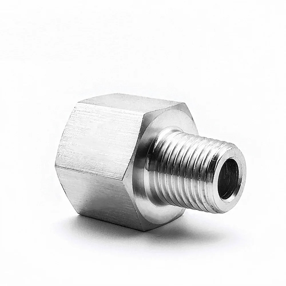 M10/14/20 1/8" 1/4" 3/8" 1/2" BSP NPT Conector de Tubería Reductor Hembra/Macho de Acero Inoxidable para Manómetro de Alta Presión