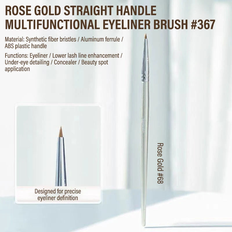 Set de 7 Brochas Profesionales para Maquillaje de Ojos, Brocha Angulada para Delineador y Corrector, Herramienta para Sombra de Ojos y Aegyo Sal
