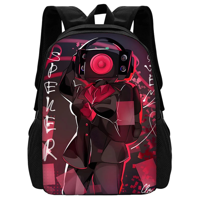 Mochila de baño Skibidi escolar para niños con bolsas para el almuerzo, bolsas para lápices, mochilas escolares para niños y niñas, el mejor regalo