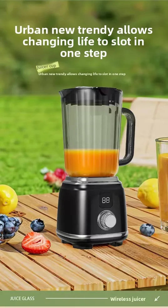 Nuevo extractor de jugo original para el hogar, máquina de procesamiento de frutas y jugo totalmente automática, licuadora de jugo portátil, hoja de acero inoxidable