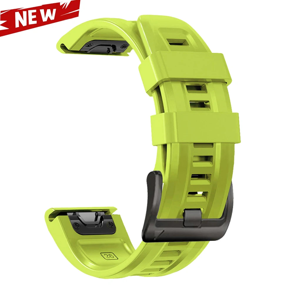 Correa deportiva de silicona QuickFit de 26 y 22mm para Garmin Fenix 7 7X PRO 6 6X GPS 5 5X Plus 3 HR Epix Pro instinto 2X